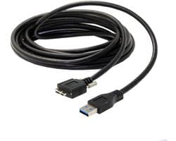 USB 3.0 Kabel M/M met Montageplaat Schroeven - 3 Meter - Geschikt voor Externe Harde Schijf en Mobiele Telefoon
