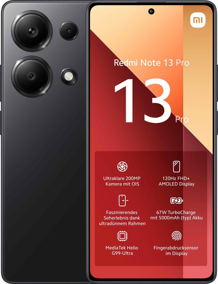 Xiaomi Redmi Note 13 Pro 4G - 8GB/256GB - Midnight Zwart — afbeelding 1