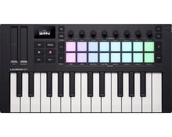 Novation Launchkey Mini 25 MK4 - Compacte MIDI Keyboard Controller - 25 Mini-Toetsen - 16 FSR Pads - OLED Display - USB