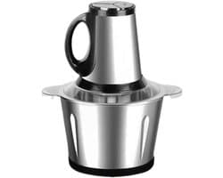 Elektrische Hakmolen - Keukenmachine Mixer - Maaltijd Voorbereiden - Roestvrij Staal - 19x19x19 cm - Zilver