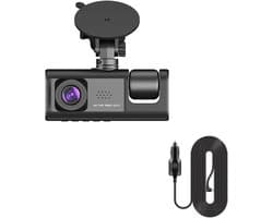 Auto DVR 3 Kanaals - Dashcam Voertuig Recorder - Verkeersveiligheid Monitoren - Drie Lens Opname - 1080P HD - Dubbele Camera