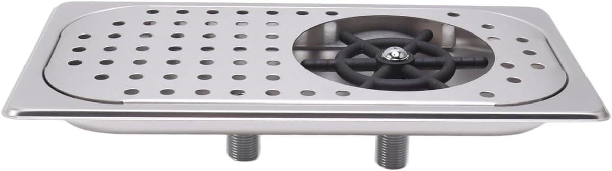 Glazen Spoeler - Bar Spoelbak - Snel Glazen Wassen - Handsfree Reiniging - Meerdere Hoek Mondstuk - Zilver — afbeelding 1
