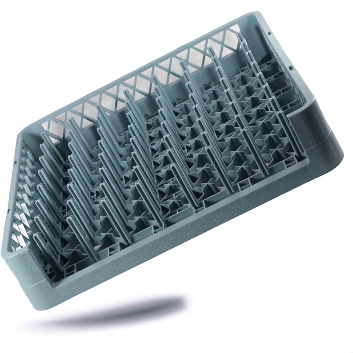 Afwasmand Horeca - Bordenmand Mokkenmand - Grote Keukens - Aanpasbare Indeling - 50 x 50 x 10 cm - Grijs — afbeelding 1