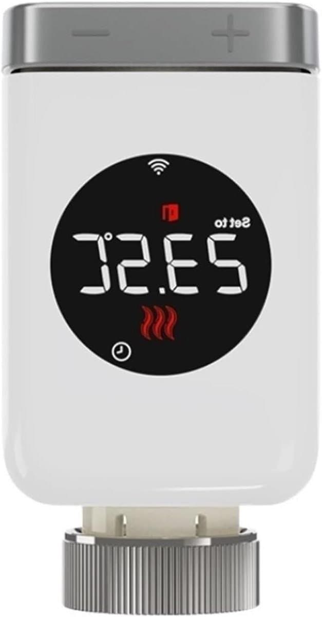 Slimme Thermostaat - Radiatorkraan App - Energie Besparen - Programmeerbaar Schema - M30x1.5 - Wit — afbeelding 1