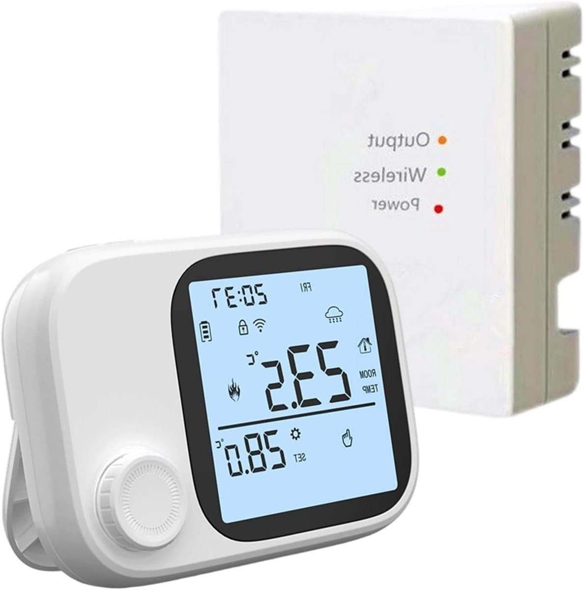 Slimme Thermostaat - Temperatuurregelaar - Comfort Thuis - App en Spraakbesturing - 8.6 x 8.7 x 3 cm - Wit — afbeelding 1
