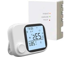 Slimme Thermostaat - Temperatuurregelaar - Comfort Thuis - App en Spraakbesturing - 8.6 x 8.7 x 3 cm - Wit