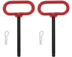 Dailygoods- Trekhaakpen 3/8 x 4 Inch - Trekhaak voor Aanhangwagens - Trekhaakpennen voor Grasmaaier - Slijtvast Koolstofstaal - Veiligheidsclip met Sterke Klemkracht