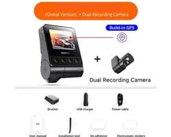 Dashcam voor Auto - Dash Cam - Dual Car Camera Recorder 1944P HD Voor- en Achtercamera - GPS Wifi Car DVR - 24U Parkeerbeveiliging - D²save Opslag