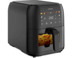 Grote airfryer - Heteluchtfriteuse - Gezinsmaaltijden - Groot kijkvenster - 47 x 265 x 305 cm - Zwart