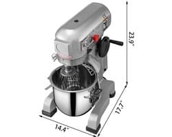 Keukenmixer – Elektrische Mixer – Deegkneder – Mixervoet – 10 Liter Kom – 450 Watt – 3 Snelheden