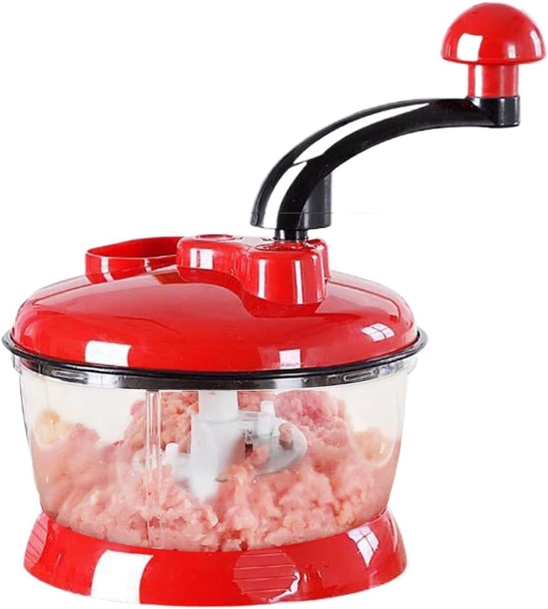 Handmatige Groentehakselaar - Keuken Hulp - Maaltijd Voorbereiding - Efficiënte Capaciteit - 14x19.5 cm - Wit — afbeelding 1