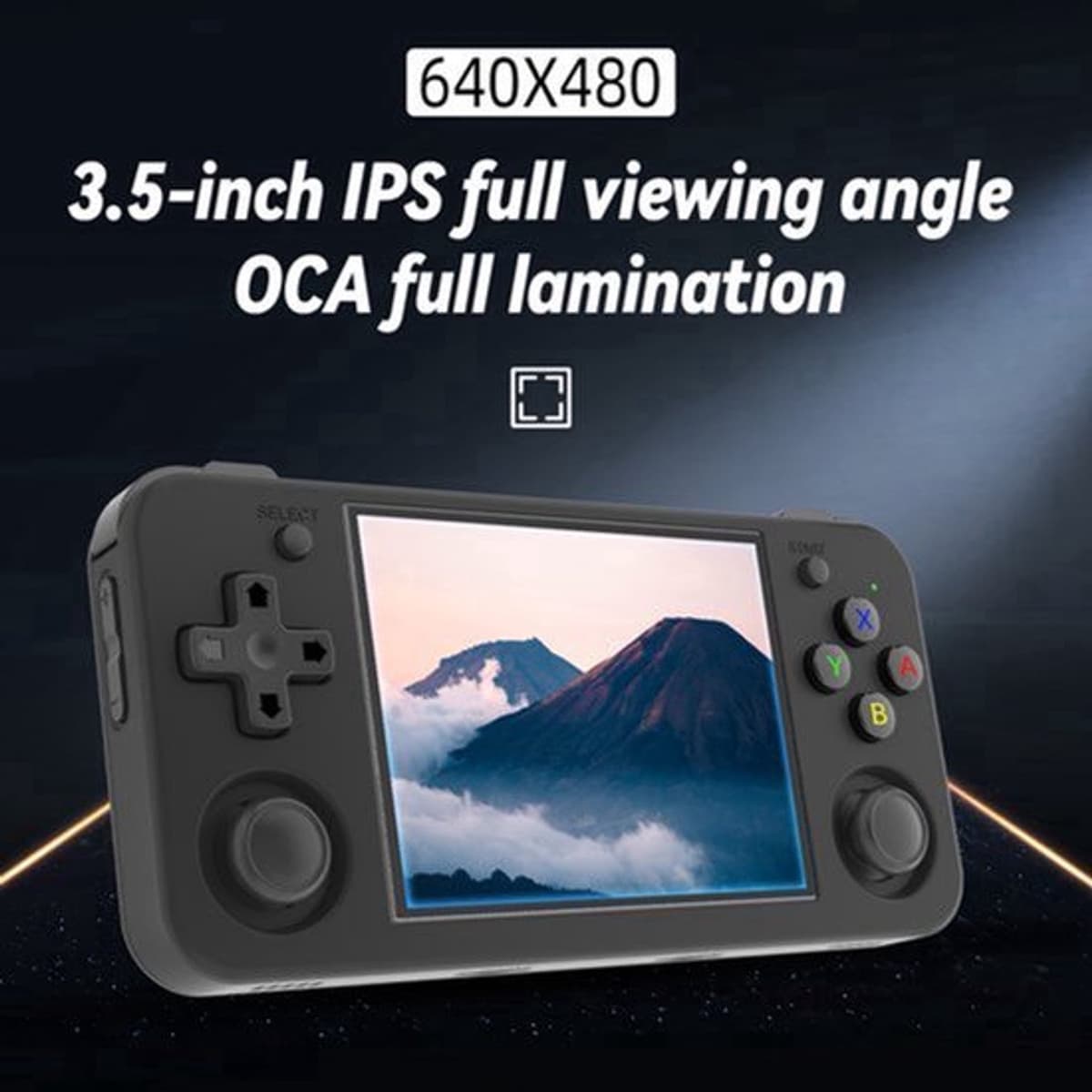 Handheld Gameconsole Paars Doorschijnend - 64 GB Opslag - 3,5 Inch IPS Scherm - Linux Systeem - Retro Spelconsole — afbeelding 1