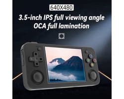 Handheld Gameconsole Paars Doorschijnend - 64 GB Opslag - 3,5 Inch IPS Scherm - Linux Systeem - Retro Spelconsole