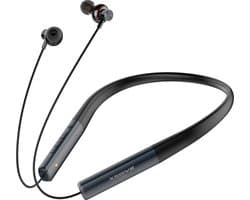 Xssive BTNB01 - Sport Oordopjes - Bluetooth Oortjes met Nekband - Draadloze Oordopjes - Extra lange batterijduur - Earbuds voor Sporten, Fitness, Hardlopen - Zwart