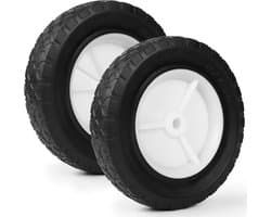 SnelShoppen - 2 Stuks Ø 200mm Rubber Wielen voor Grasmaaier, Vervangingswielen met 12.7mm Asgat, Hoge Draagcapaciteit 100kg, Ideaal voor Tuin, Grill H