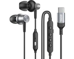 AdroitGoods In-Ear Oordopjes Type-C Bedraad HiFi Koptelefoon met Microfoon Noise Cancelling Gaming Muziek Sport Universeel