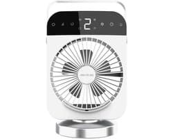 Mini Aircooler 4-in-1 – Luchtkoeler met Ventilator, Luchtbevochtiger, 300 ml Waterreservoir, 4 Snelheden, Oscillatie, Timer & LED Verlichting