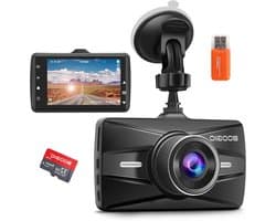 Dashcam Auto - Autocamera Rijcamera - Veilig Rijden - 1080P Full HD - 3 Inch Scherm - Zwart
