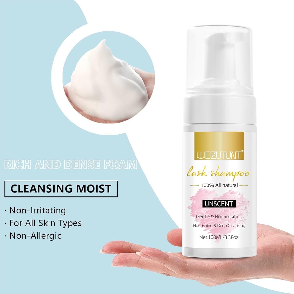 Solidchoice - Eyelash Extension Shampoo met Mini USB Ventilator — afbeelding 1