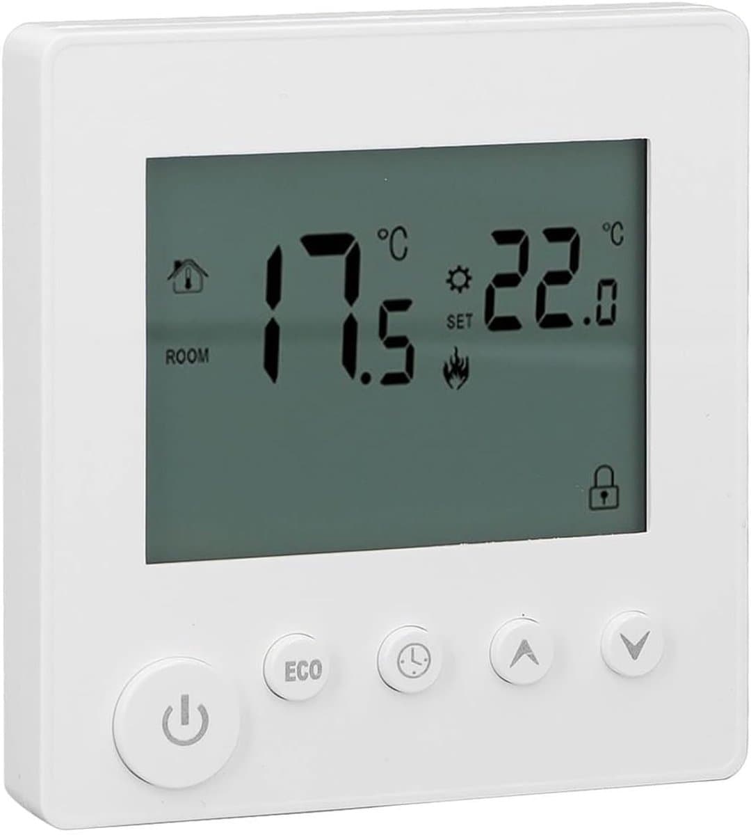 Slimme Thermostaat - Verwarming Regelaar - Energie Besparen - Brede Spanningsondersteuning - 41x86x86 mm - Wit — afbeelding 1