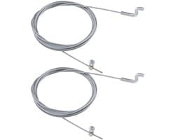 Gaskabel 2000 mm - Flexibele Kabel - Z-haak Motorremkabel - Staal - Diameter 1,5 mm - Duurzaam en Sterk