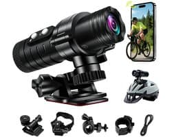 SnelShoppen - AIKER Dashcam Motorfiets - Verbeterde WiFi Motorcamera 1080p HD, 120° Groothoek, Waterdicht IP66, Lange Batterijduur, Automatische Nivea