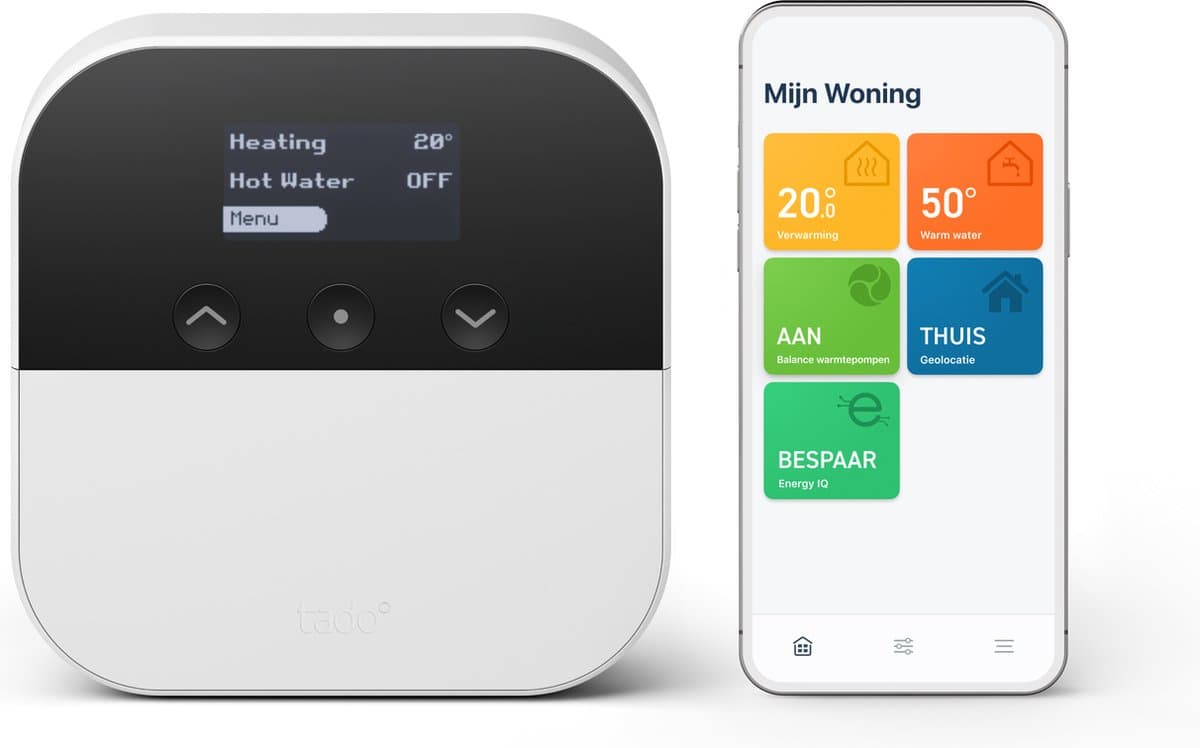 tado° Warmtepomp Optimizer X - Bedrade variant - werkt met Google Home, Alexa & Apple Homekit - Zwart/Wit — afbeelding 1