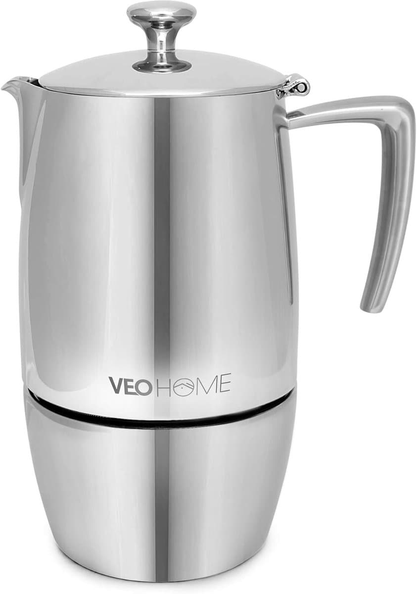 Espresso Koffiezetapparaat Moka Pot - 10 kopjes 500ml RVS Inductie Kookplaat - Vaatwasmachinebestendig - Italiaanse Stijl Caffe Machine — afbeelding 1