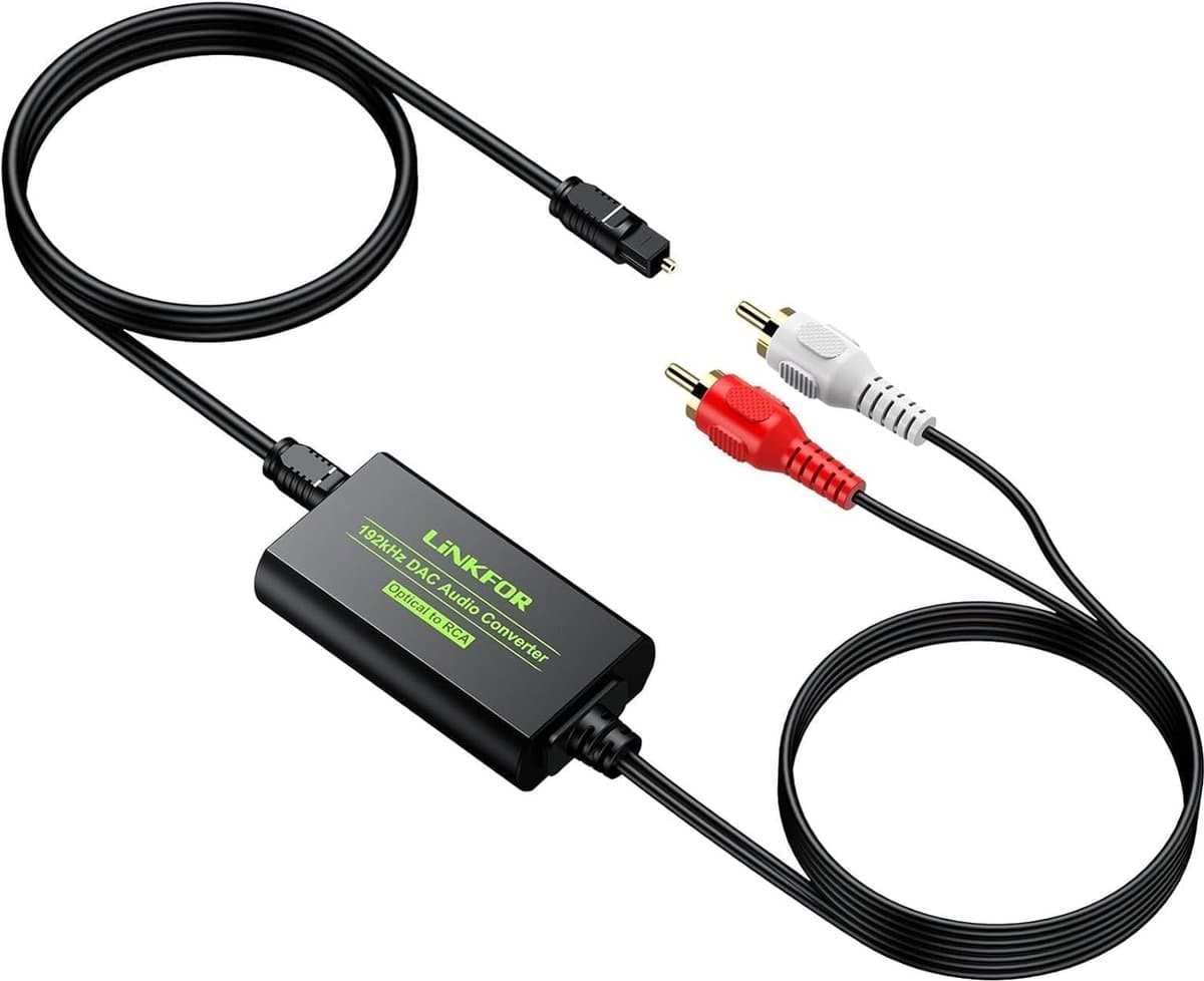 NÖRDIC Converter Digitaal naar Analoog RCA - Toslink naar RCA - Geschikt voor TV, PC, Laptop en alle Gameconsoles — afbeelding 1