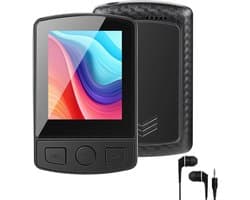 Bluetooth 5-2 MP3 Speler Met Clip - 1-8 Inch TFT Kleurenscherm - 32GB Geheugen Uitbreidbaar Tot 128GB - Met Ingebouwde Luidspreker En FM Radio - Sport Muziekspeler Met Koptelefoon - Voor Hardlopen Fitness Reizen En Dagelijks Gebruik