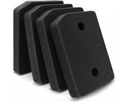 Droger Filter Sponsfilter - Droger Filter voor Miele T1 - 4 Stuks - Warmtepompdroger Pluizenfilter - Geschikt voor Vervangingsfilter Miele TCB150WP & TEB155WP - Schuimfilter Spons - 2-laags Ontwerp - Wasbaar - Onderhoud Set - Sokkelfilter - Zwart