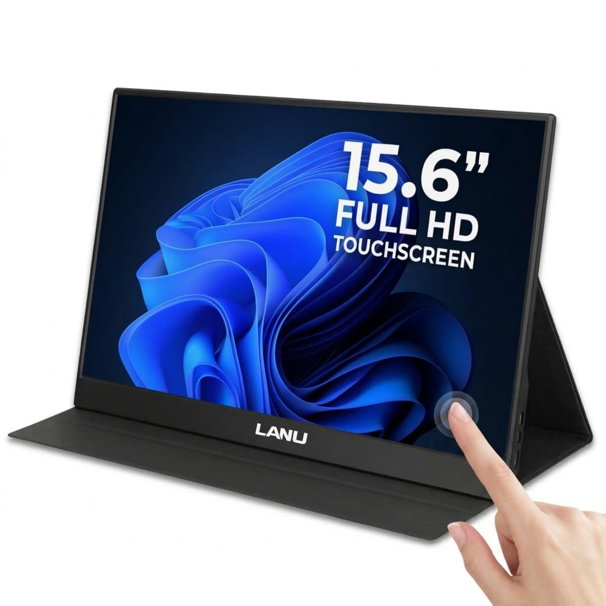 Portable Monitor Flex 15.6" Touchscreen - Full HD Draagbare monitor met USB-C & HDMI - Extra scherm laptop - Plug & Play - Incl. Beschermhoes — afbeelding 1