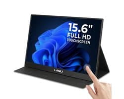 Portable Monitor Flex 15.6" Touchscreen - Full HD Draagbare monitor met USB-C & HDMI - Extra scherm laptop - Plug & Play - Incl. Beschermhoes