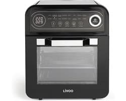 Heteluchtoven - Mini Oven - Gezond Koken - 16 Voorgeprogrammeerde Programma's - 12 Liter Capaciteit - Zwart