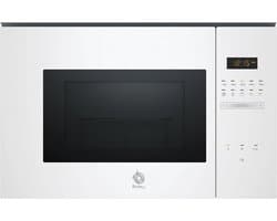Inbouwmicrogolfoven 38 cm Wit Glas 25L met Grill en 8 Recepten