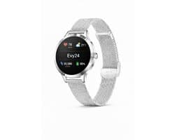 Evy24 Smartwatch Dames 35mm - AMOLED Horloge - Stappenteller - Slaapmonitor - Saturatiemeter - Bluetooth Bellen - Geschikt voor Android & iOS - Zilver