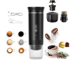 Core® Draagbare Koffiemachine - Blender To Go - Draagbare Blender - Zwart - 28cm x 9cm x 9cm