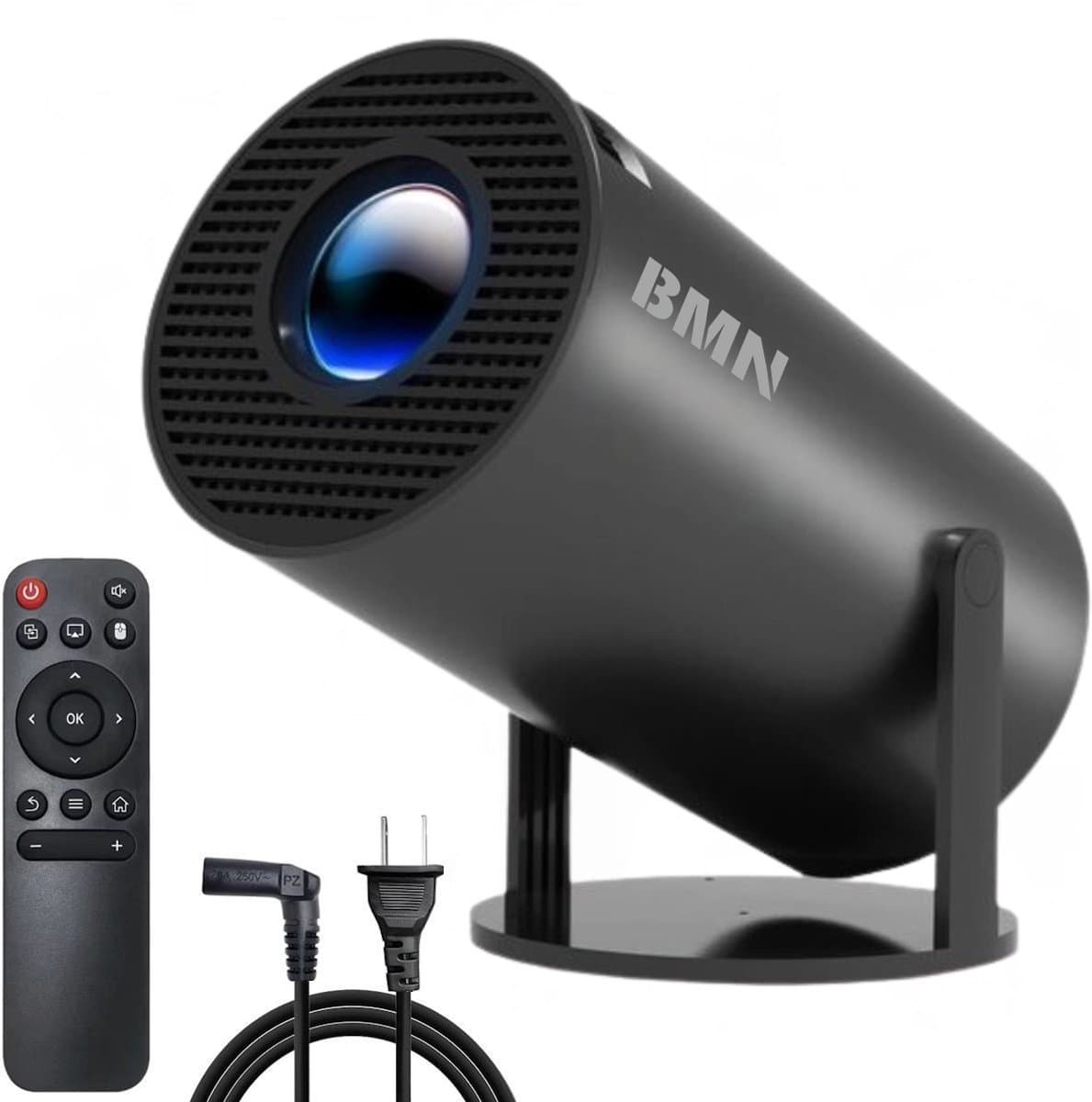 BMN® Premium Mini Beamer 2026 Editie - Smart Projector met 4K ondersteuning - Geschikt voor IOS en Android - WiFi 6 & Bluetooth 5.4 - Android 13.0 - Draagbaar - Thuisbioscoop - Zwart — afbeelding 1