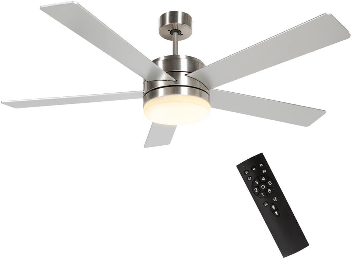 Livano Plafondventilator - Met Verlichting - Plafond Ventilator - Met Lamp - Plafonniere Met Ventilator - Met Licht - Wit — afbeelding 1