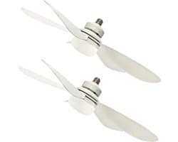 Livano Plafondventilator - Met Verlichting - Plafond Ventilator - Met Lamp - Plafonniere Met Ventilator - Met Licht - Wit - 52cm - 2 Stuks