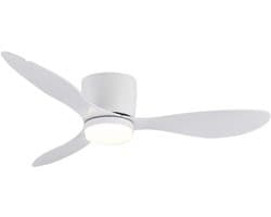 Nivard Plafondventilator - Met Verlichting - Plafond Ventilator - Met Lamp - Plafonniere Met Ventilator - Met Licht - Wit - 106cm