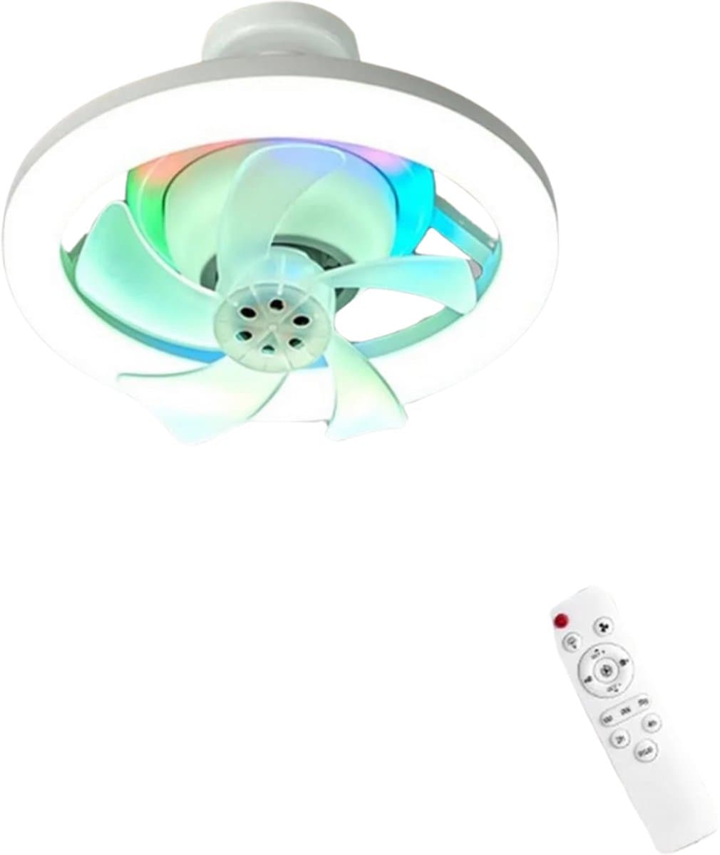 Bovista Plafondventilator - Met Verlichting - Plafond Ventilator - Met Lamp - Plafonniere Met Ventilator - Met Licht — afbeelding 1