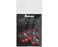 Ibanez PPA16HSG Sand-Grip Short Teardrop Guitar Pick Red 1.0mm (6-Pack) - Plectrum set