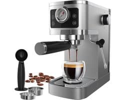 DailySupplies® Espressomachine - Koffiezetapparaat - Koffiemachines - Zilver + Zwart