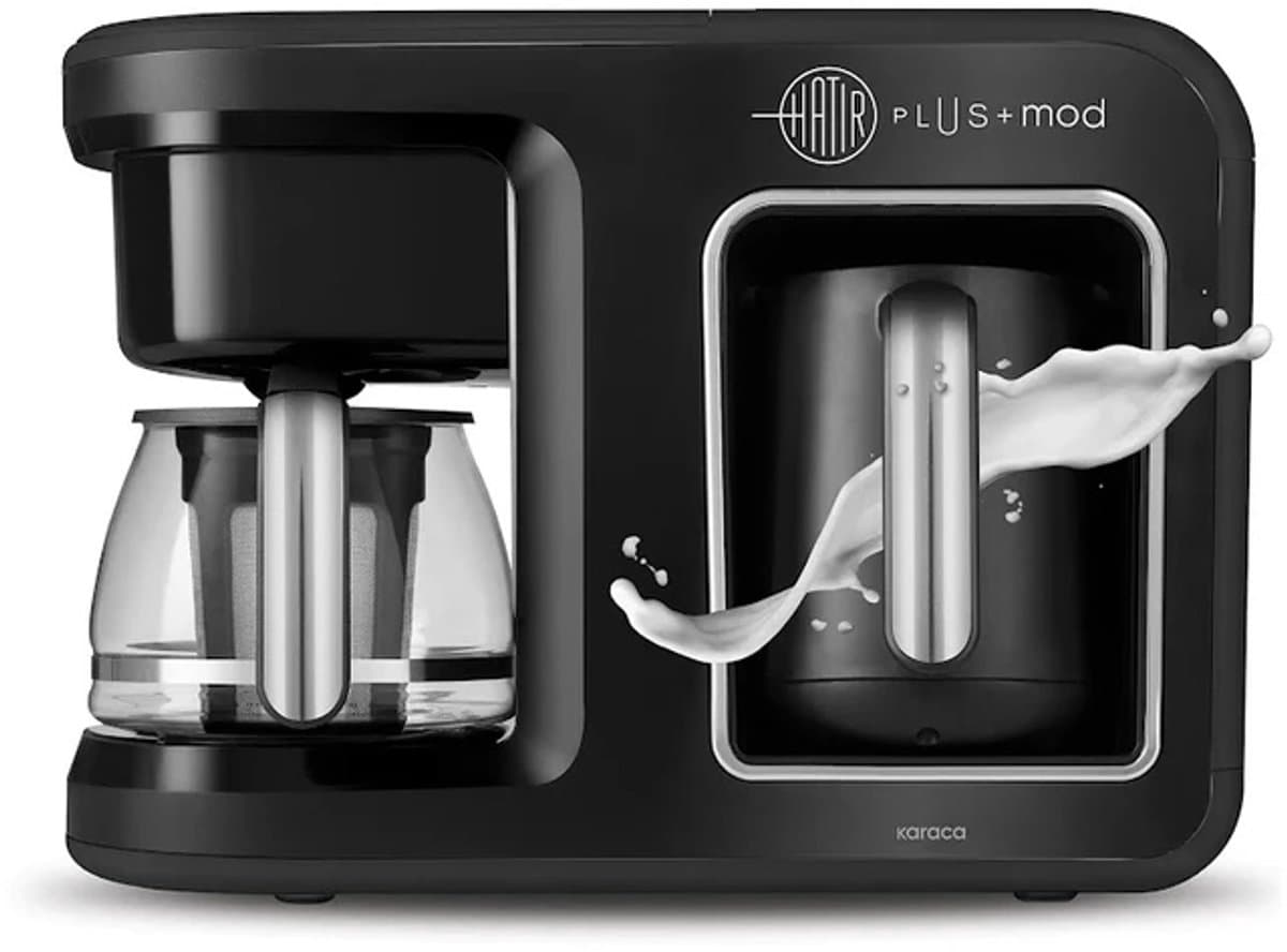 Karaca Hatır Plus Mod 5 in 1 Essential Koffiezetapparaat – Turks Koffieapparaat & Filterkoffie – Zwart/Chroom – 1385W — afbeelding 1