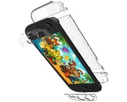 Hoesje Geschikt voor Nintendo Switch 2 Case Hoes Hard Cover Schokbestendig - Hoes Geschikt voor Nintendo Switch 2 Hoes - Transparant