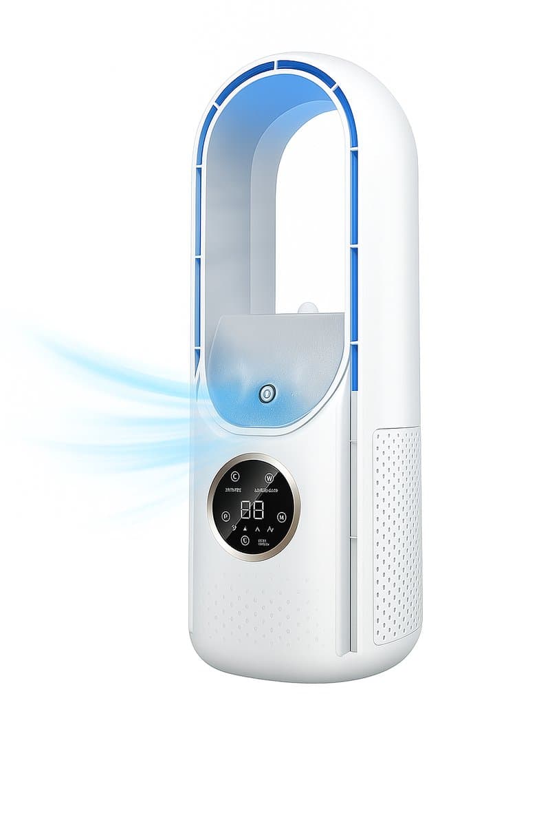 Vertylo® Mini airco – 4-in-1 Koeler met Bevochtiger, Ventilator & Nachtlampje - Incl. NL Handleiding – Koelventilator – 3 windsnelheden – Voor Thuis en Kantoor - Kabel meegeleverd — afbeelding 1