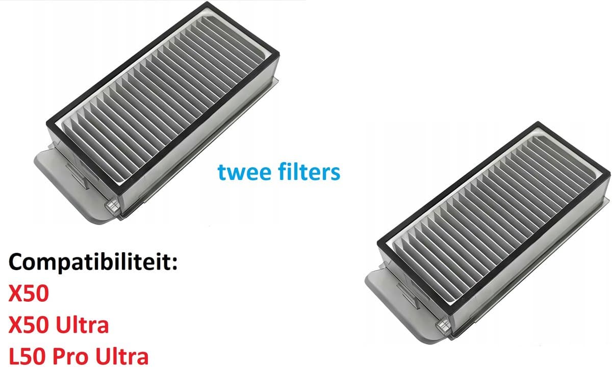2 x HEPA-LUCHTFILTER - WASBAAR - compatibel met Dreame X50 / Ultra - Dreame L50 Pro / Ultra - Mova V50 Ultra - twee filters — afbeelding 1