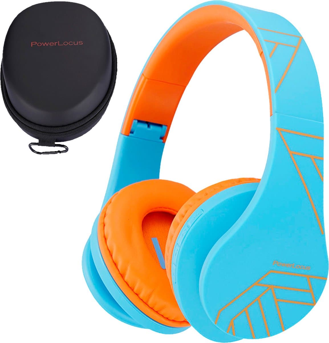 PowerLocus P2 draadloze Over-Ear Koptelefoon Inklapbaar koptelefoon voor kinderen - veilig volume van 85 dB- Bluetooth Hoofdtelefoon - Met microfoon — afbeelding 1