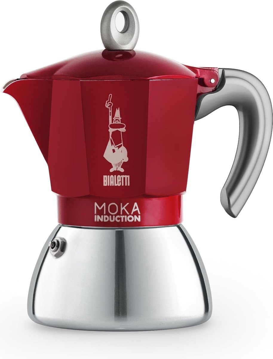 Bialetti Moka Induction Rood Percolator – 6 kops – 270 ml – Geschikt voor Inductie — afbeelding 1